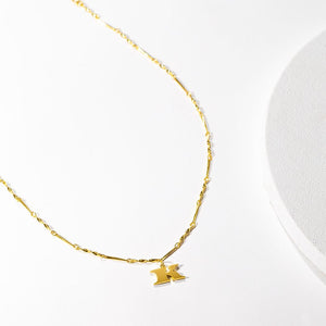 Letter Necklace (K) - Gold